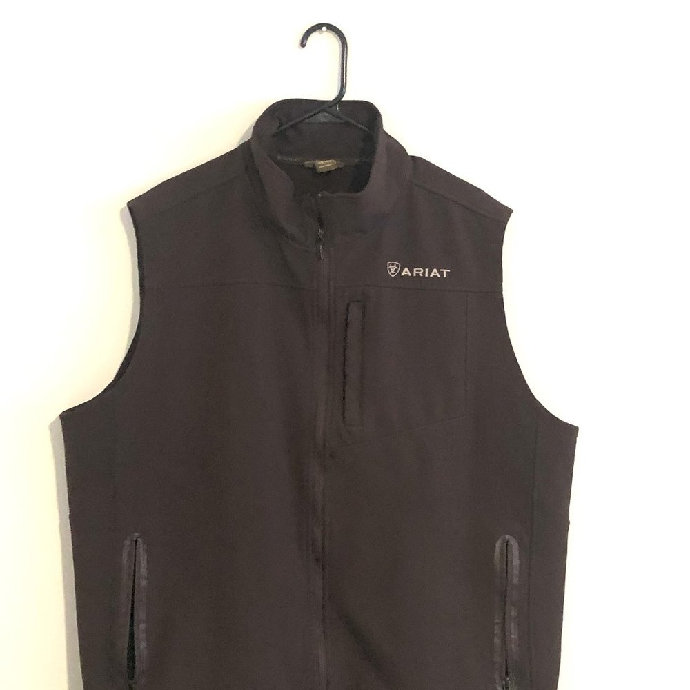 ARIAT XXL Men's Softshell Vest Brown Espresso